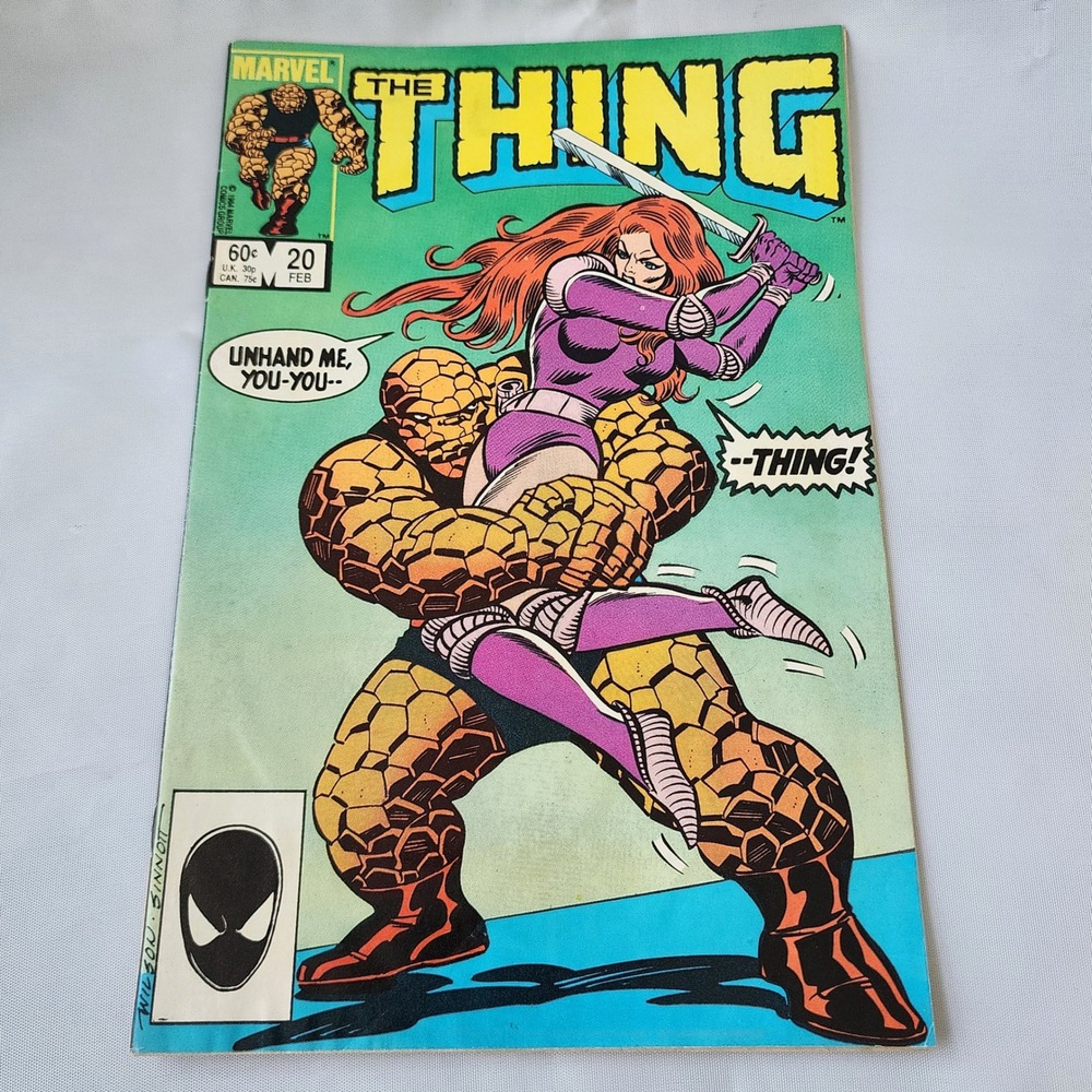 Marvel The Thing Comic Book Issue #20 February 1985 Vintage Collectible FN B&B